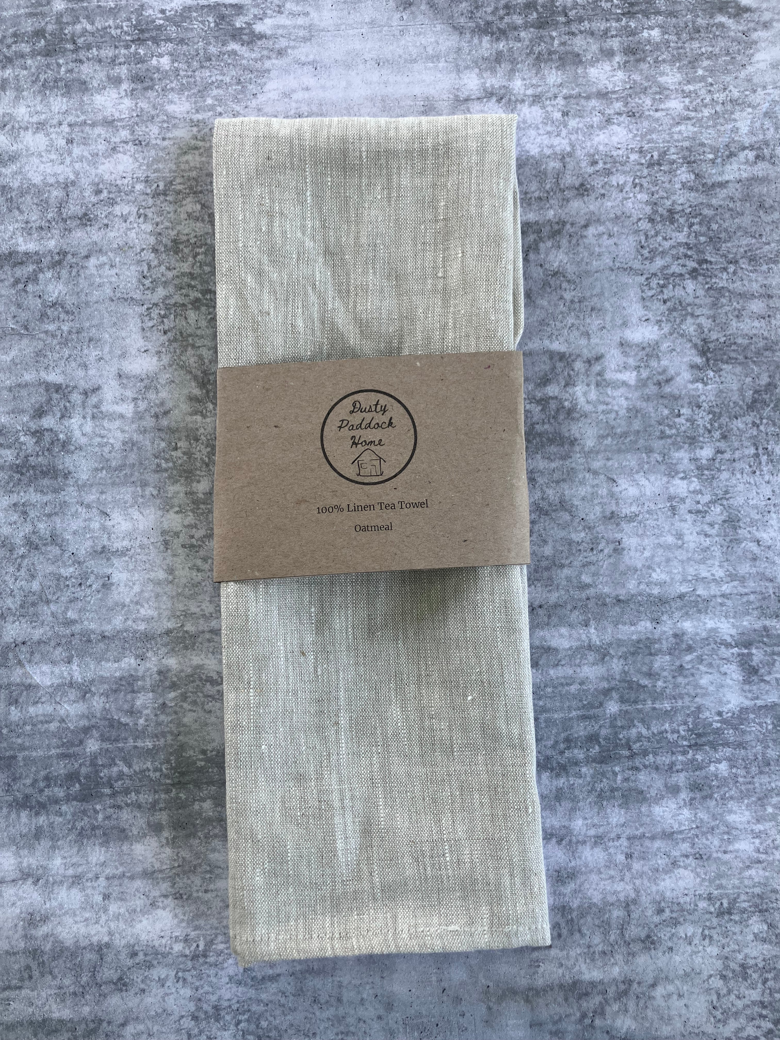 Linen Tea Towel - Oatmeal