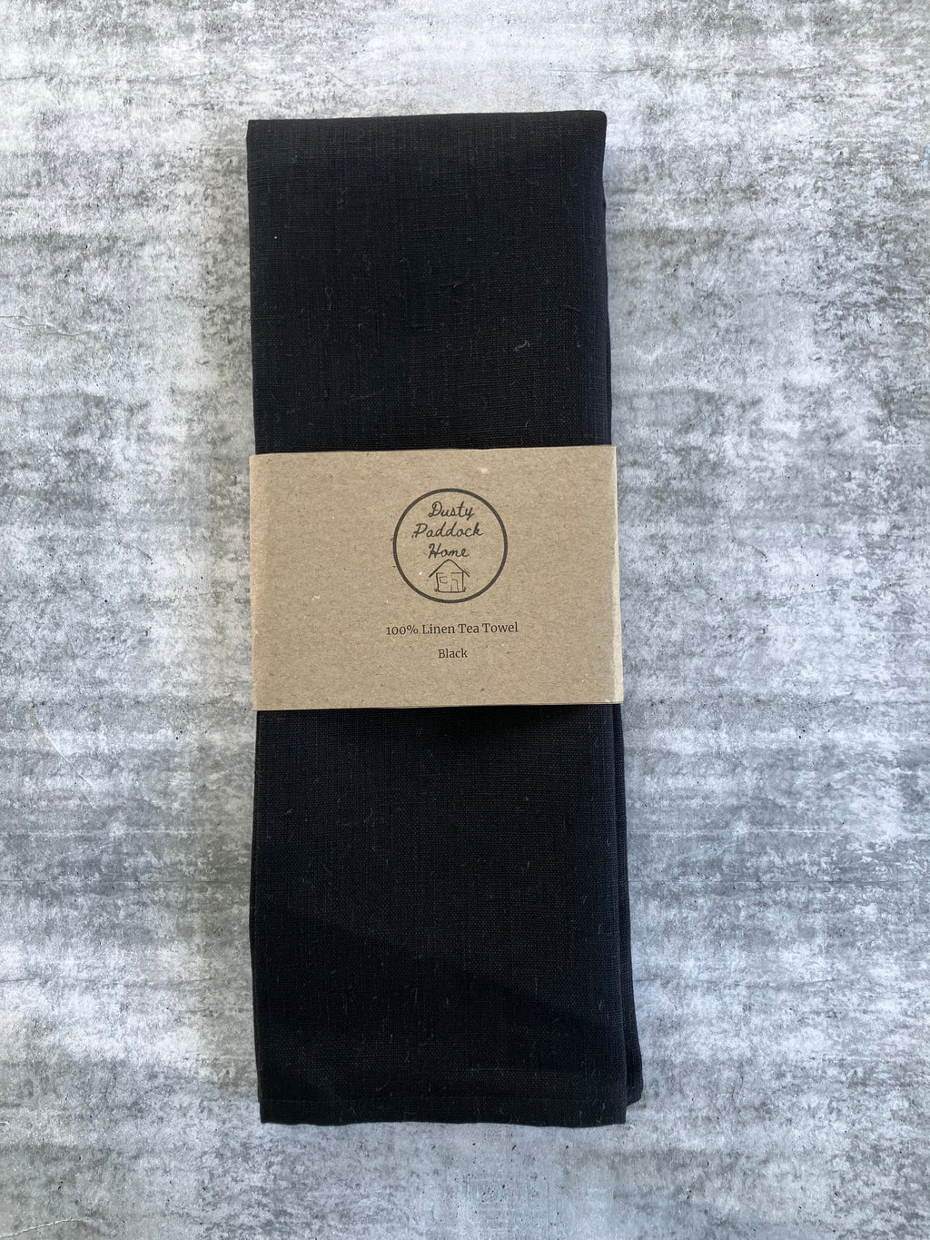 Linen Tea Towel - Black