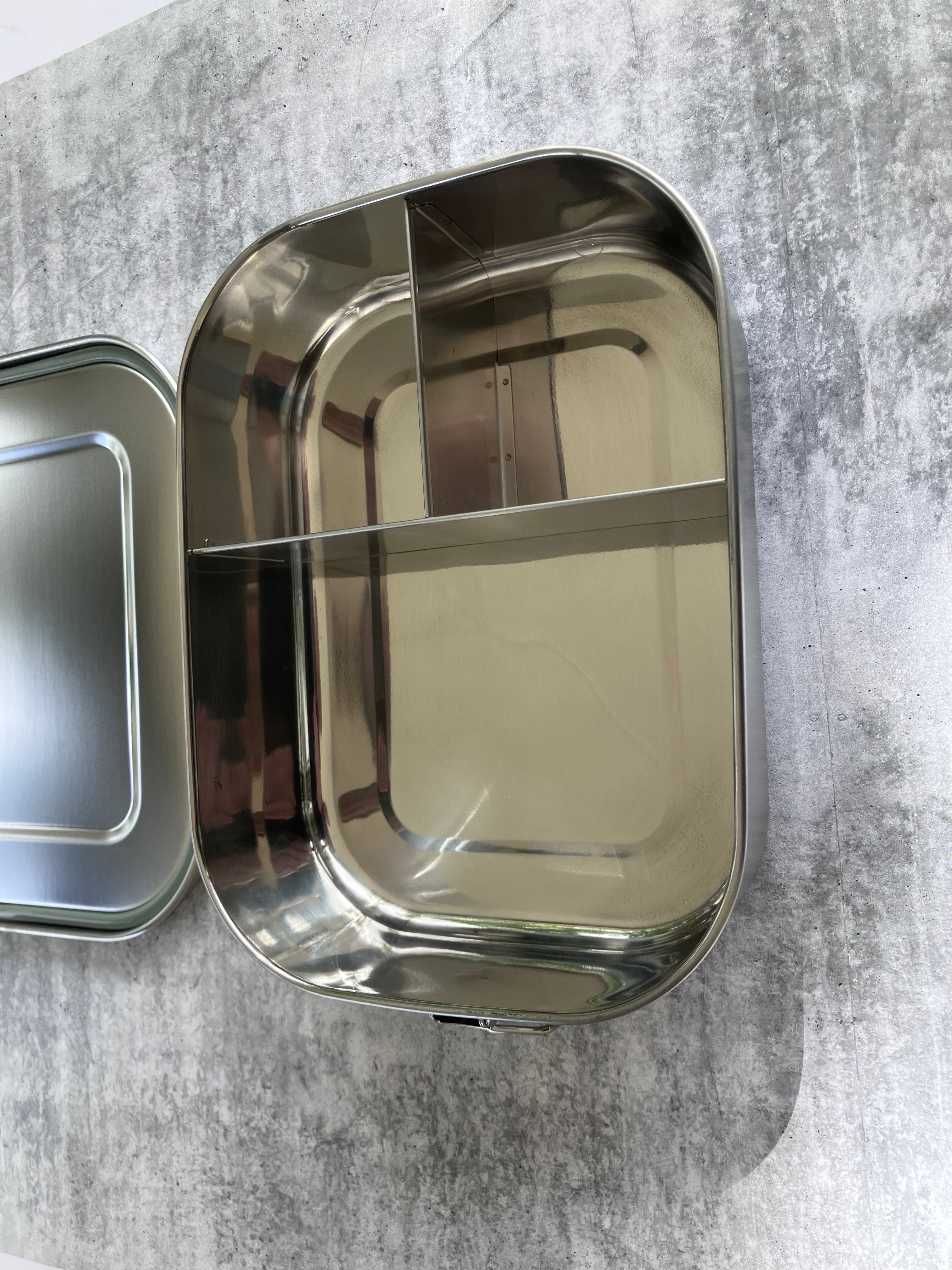 Large Stainless Steel Bento Box - 3 Compartment