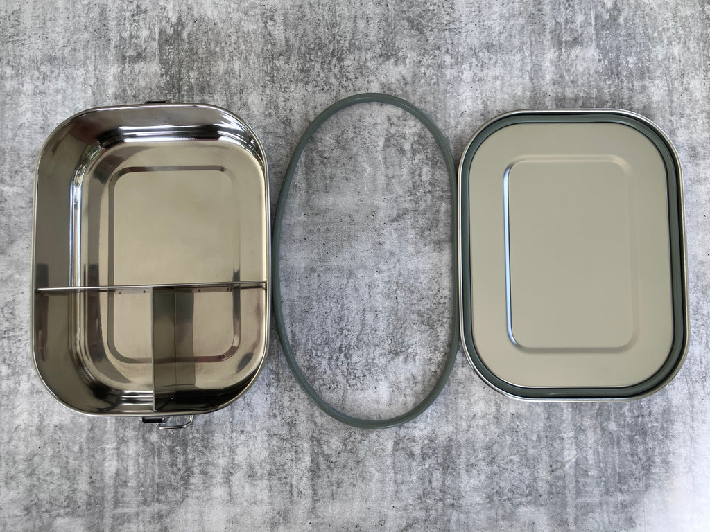 Large Stainless Steel Bento Box - 3 Compartment